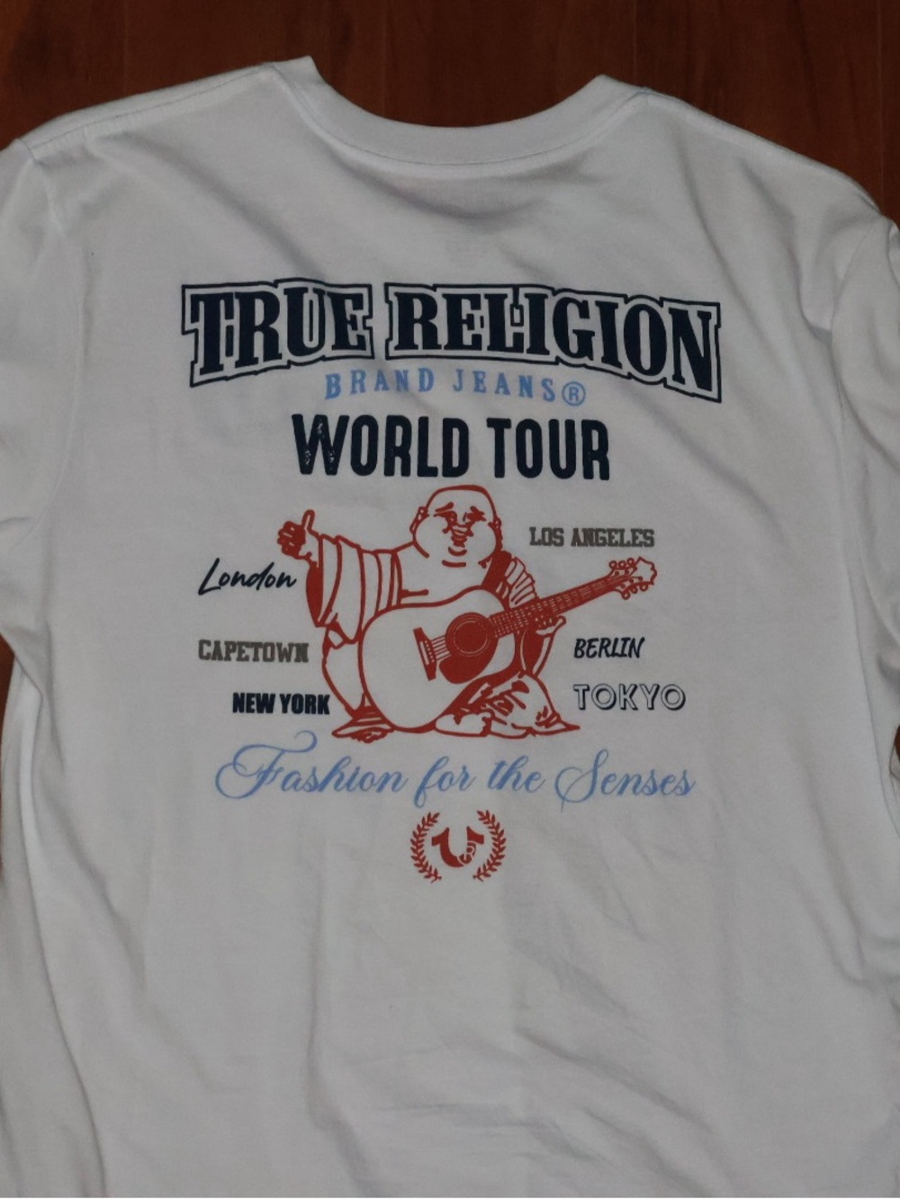 True Religion Men’s White "World Tour" Graphic Tee